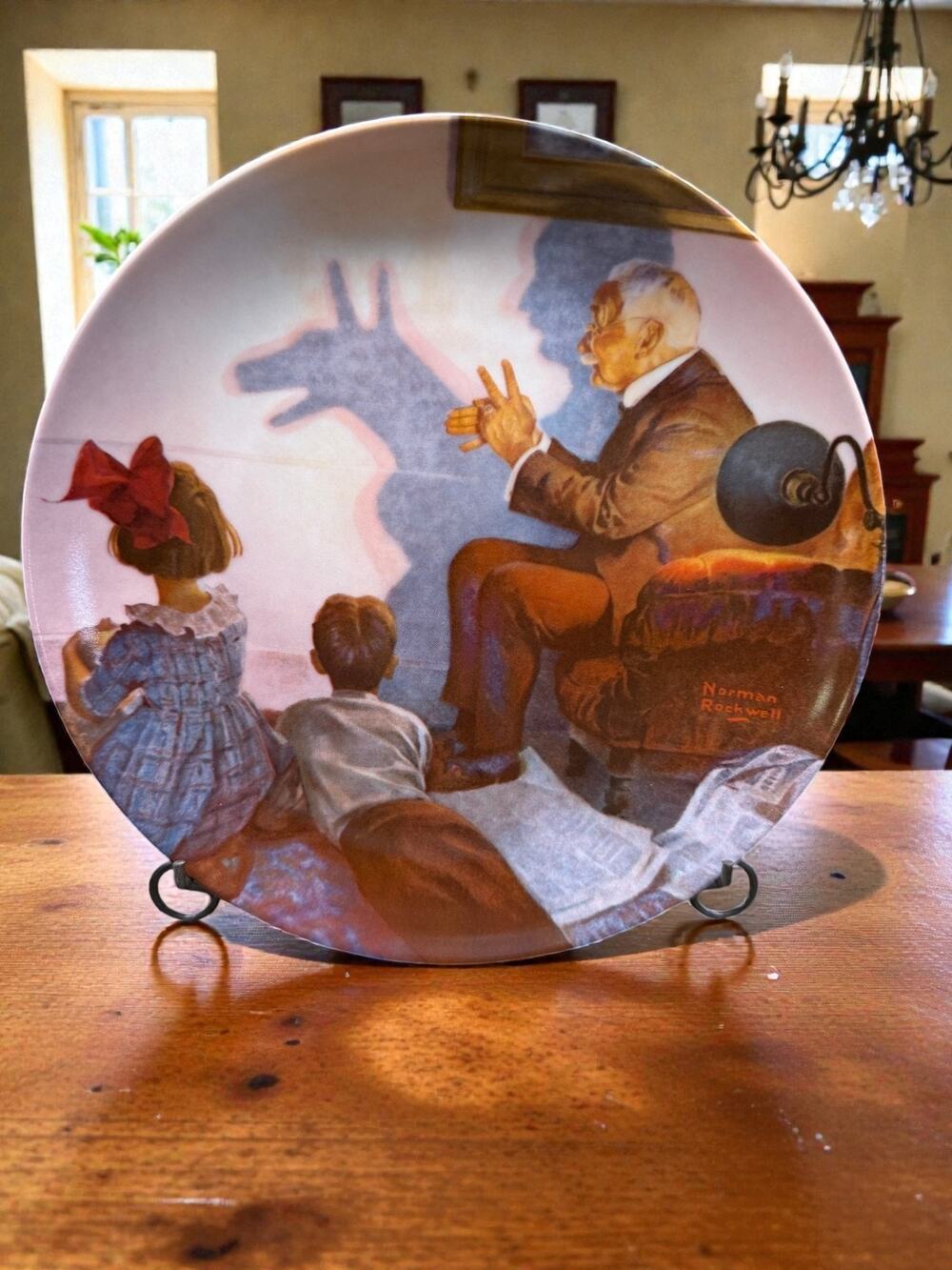 Norman Rockwell Shadow Artist Plate Knowles Heritage 1987 LE USA 8.5in